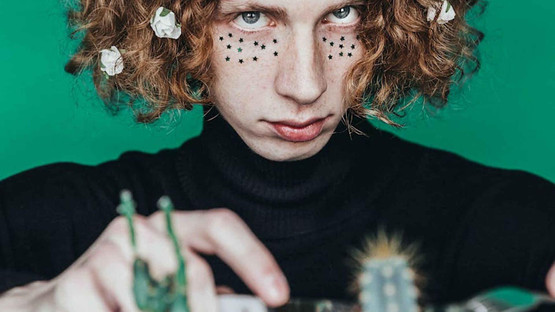 Person looking into the distance with a calm expression